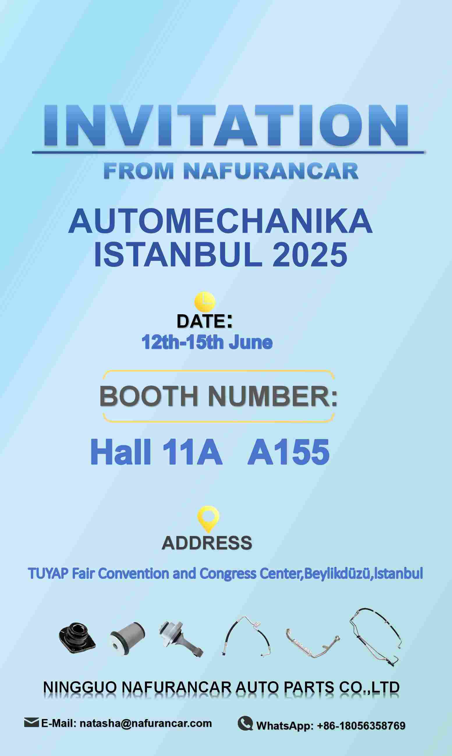Приглашение на выставку AUTOMECHANIKA ISTANBUL 2025